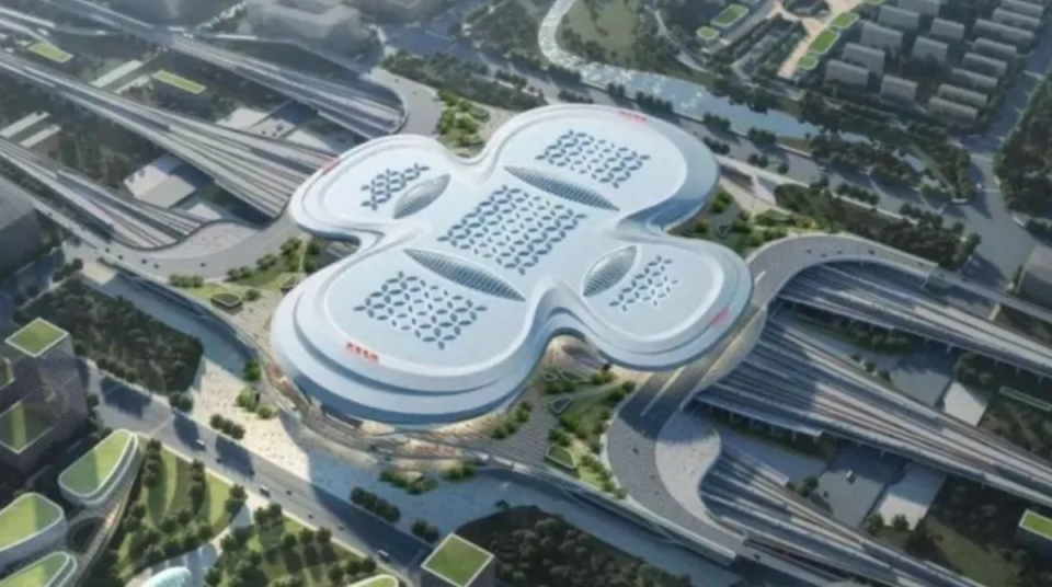 Le design du projet de la nouvelle gare de Nanjing (Chine).